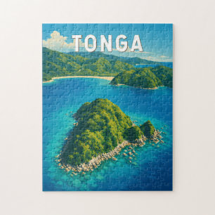 Puzzle Illustration de voyage vintage sur Tonga