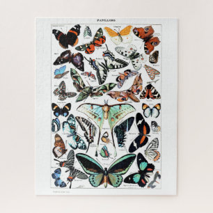 Puzzle Illustration des papillons Vintages