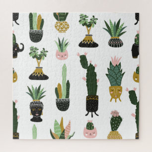 Puzzle Illustration des Plantes de maisons tropicales