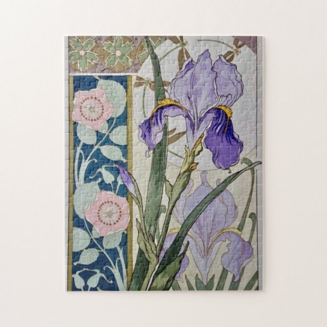 Puzzle Illustration d'iris vintage   (Vertical)