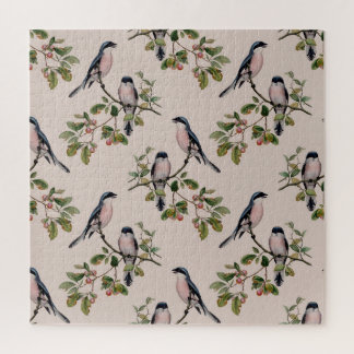 Puzzle Illustration d'oiseaux vintages