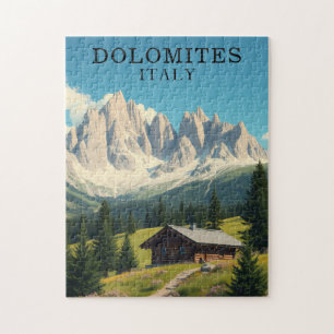 Puzzle Illustration Dolomites Italie Voyage