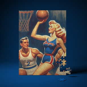 Puzzle Illustration du basket-ball rétro