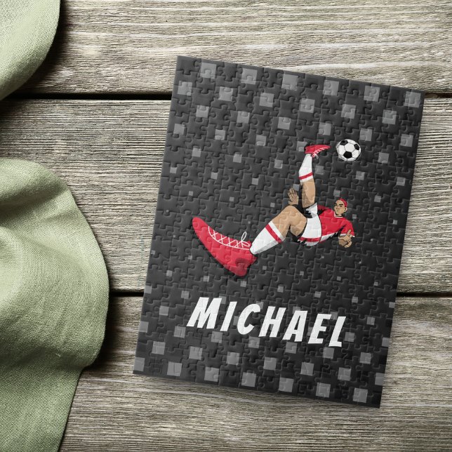 Puzzle Illustration du coup de pied du joueur de football (Créateur téléchargé)