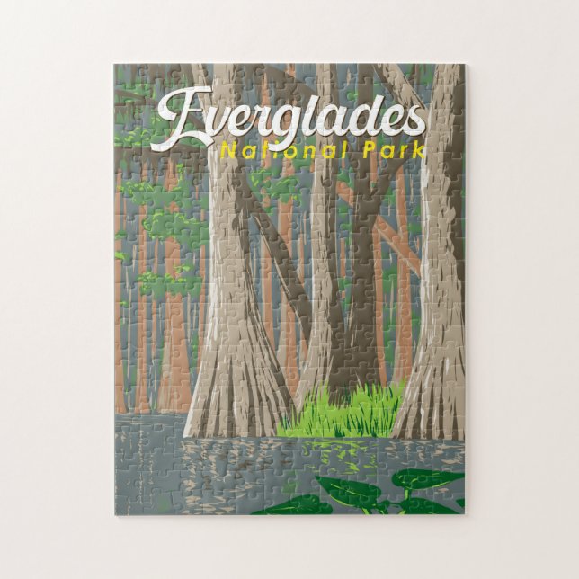 Puzzle Illustration du parc national des Everglades Art d (Vertical)