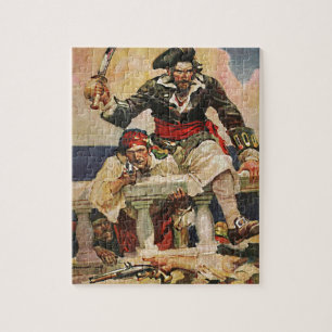 Puzzle Illustration du pirate et de l'accouplement de bar