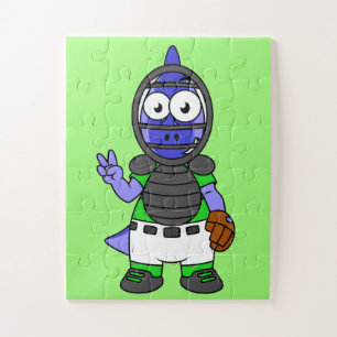 Puzzle Illustration D'Un Capteur De Baseball Parasaurolop