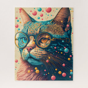 Puzzle Illustration d'un chat kitté coloré mignon