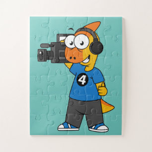 Puzzle Illustration D'Un Opérateur De Caméra Parasaurolop