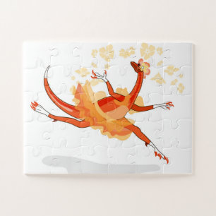 Puzzle Illustration D'Un Raptor Danseur Ballerina. 2
