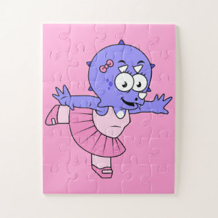 Puzzle Illustration D'Une Danse De Ballet Triceratops.
