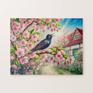 Puzzle Illustration d'une étoile chantant dans un cerisie