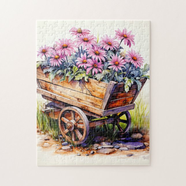 Puzzle Illustration d'une fleur d'aster fraîchement cueil (Vertical)
