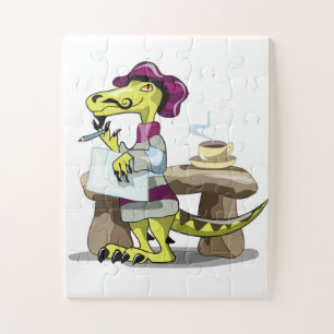 Puzzle Illustration D'Une Pensée De Poète Raptor Caricatu