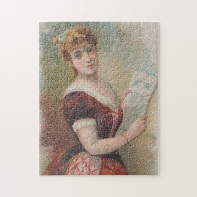 Puzzle Illustration élégante antique de la Saint-Valentin (Vertical)