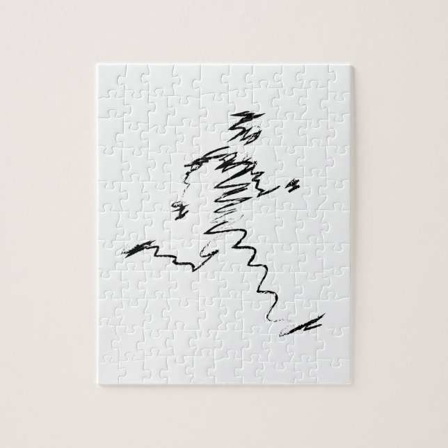 Puzzle Illustration fraîche de coureur (Vertical)