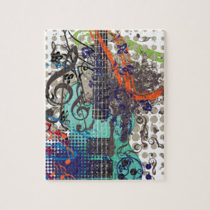 Puzzle Illustration grunge de guitare