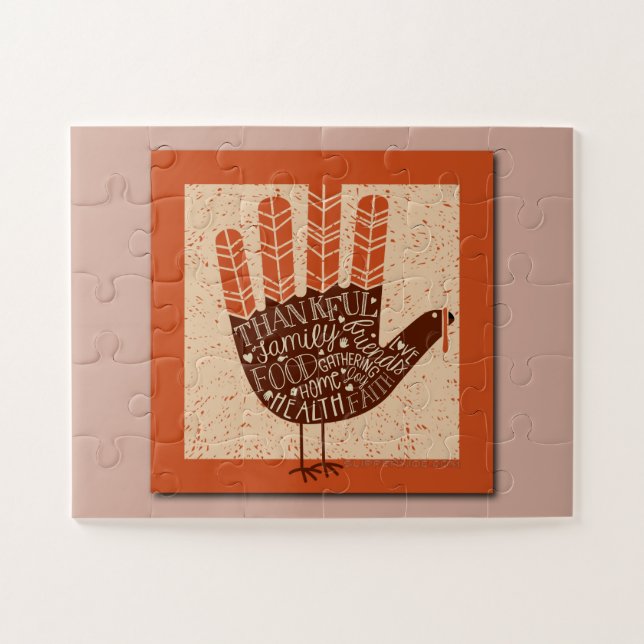 Puzzle Illustration ludique de dinde de Thanksgiving par  (Horizontal)