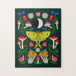Puzzle Illustration Luna Moth et Moon