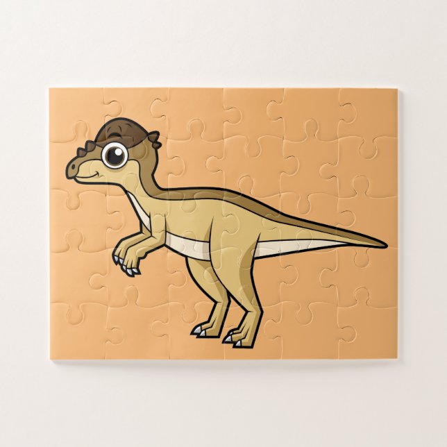 Puzzle Illustration Mignonne D'Un Pachycéphalosaure Dinos (Horizontal)