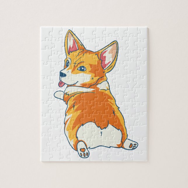 Puzzle Illustration moderne de Pembroke Corgi (Vertical)