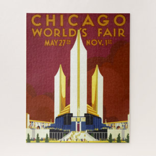 Puzzle Illustration publicitaire de l'exposition vintage