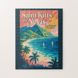 Puzzle Illustration Rétro du Paysage de Saint-Christophe-