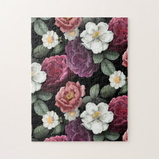Puzzle Illustration Rose vintage