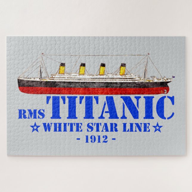 Puzzle Illustration Titanic RMS - White Star Line 1912 (Horizontal)