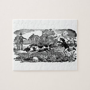 Puzzle Illustration victorienne d'art antique d'animal de