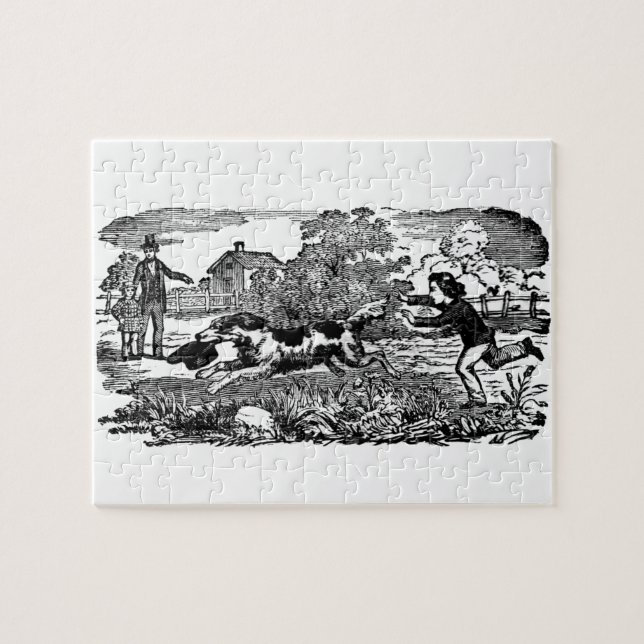 Puzzle Illustration victorienne d'art antique d'animal de (Horizontal)