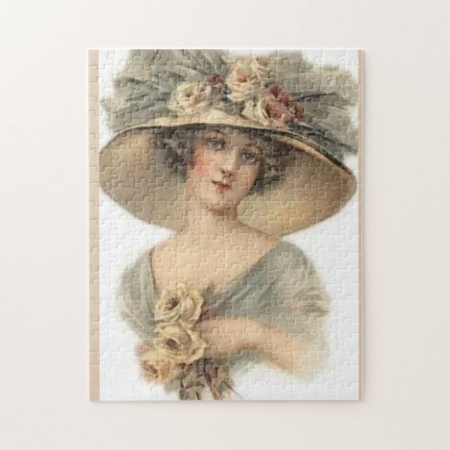 Puzzle Illustration Vintage Art Nouveau (Vertical)
