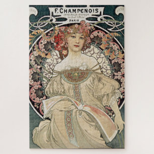 Puzzle Illustration vintage Art Nouveau Alphonse Mucha