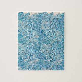 Puzzle Illustration vintage Blue Marigold Ornament