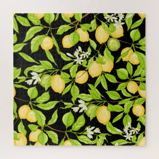Puzzle Illustration Vintage de la branche de citron