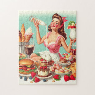 Puzzle Illustration vintage de l'alimentation