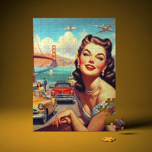 Puzzle Illustration vintage de San Francisco (Créateur téléchargé)
