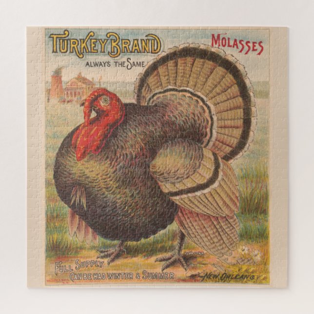 Puzzle Illustration vintage de Thanksgiving Turkey (1891) (Vertical)