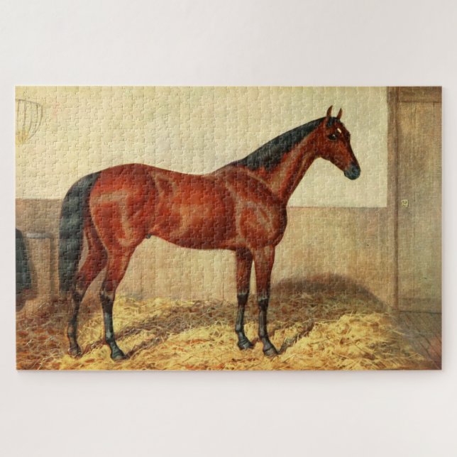 Puzzle Illustration vintage du cheval déposé (1905) (Horizontal)