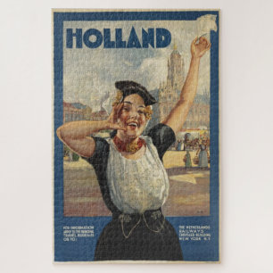 Puzzle Illustration vintage Holland Air Travel