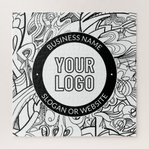 Puzzle Illustrations de ligne moderne et votre logo avec