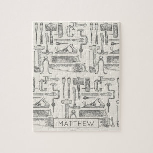 Puzzle Illustrations d'outils main Vintage personnalisés