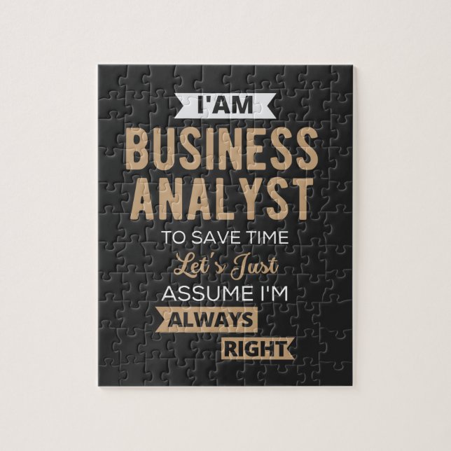 Puzzle im a business analyst to save time (Vertical)
