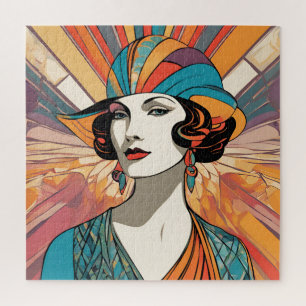 Puzzle Image artistique élégante de dame inspirée de l'Ar