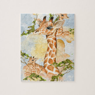 Puzzle Image d'animal de portrait de girafe
