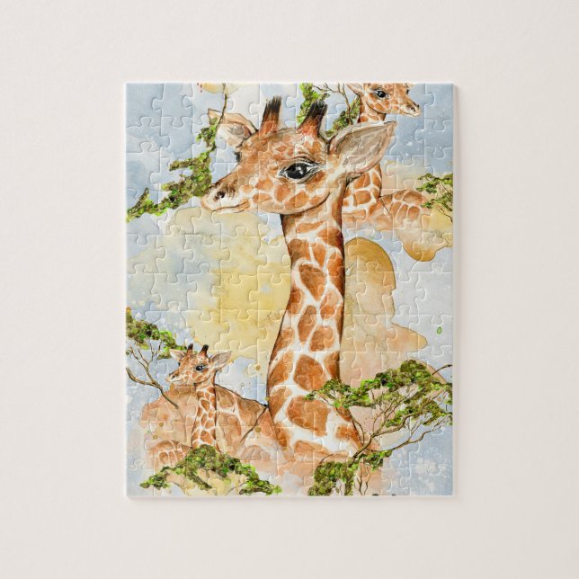 Puzzle Image d'animal de portrait de girafe (Vertical)