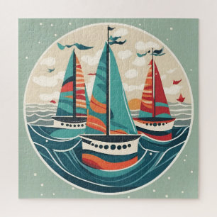 Puzzle Image de Noël 'J'ai vu trois navires naviguant le