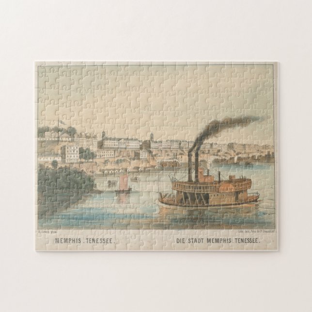 Puzzle Image vintage de Memphis TN (1854) (Horizontal)
