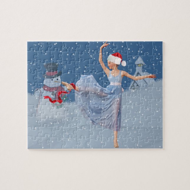 Puzzle Imaginaire, ballerine et bonhomme de neige de (Horizontal)