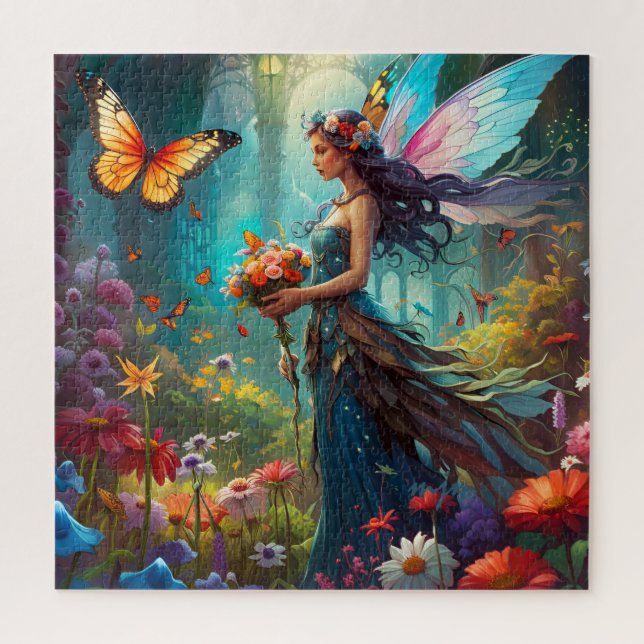 Puzzle Imaginaire Beau Papillon Fairy Jardin Fleur Jardin (Vertical)